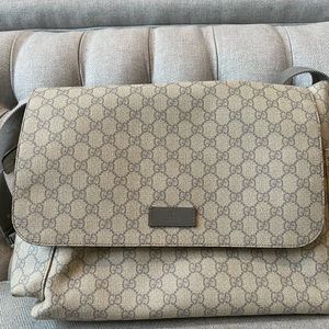 Authentic GUCCi Supreme Diaper Bag - Gray